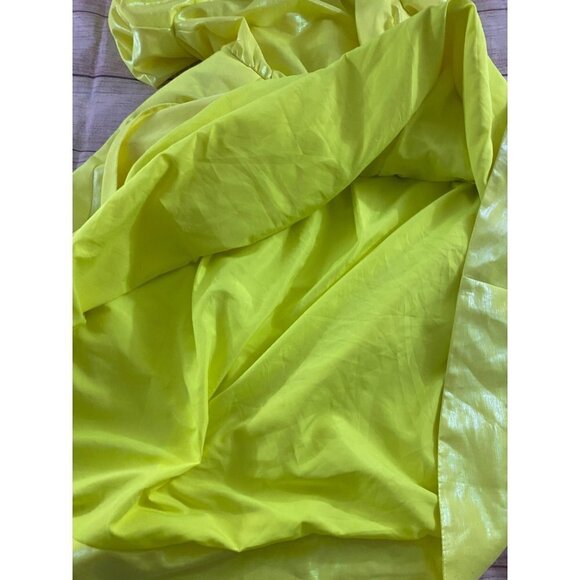 Christopher John Rogers Florescent Yellow Puff Sleeve Dress - XXS - Picture 15 of 15